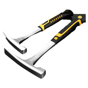 德国精工地质勘测锤钣金锤多功能尖头扁头专业采石锤子户外高硬度