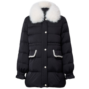 MAXRIENY精致优雅感羽绒服女翻毛领气质高级感保暖外套