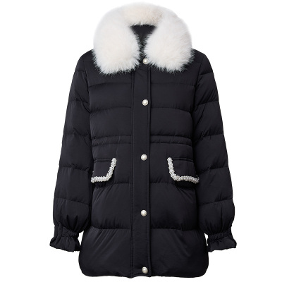 MAXRIENY精致优雅感羽绒服女翻毛领气质高级感保暖外套