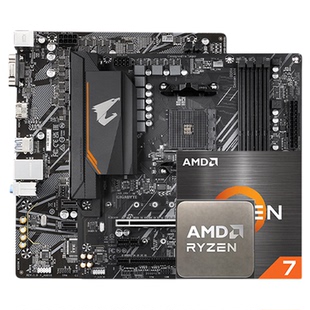AMD锐龙5 5500/5600/5700X搭技嘉套装A520M/B550M小雕主板套装