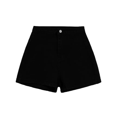 黑色牛仔短裤女显瘦热裤紧身裤子