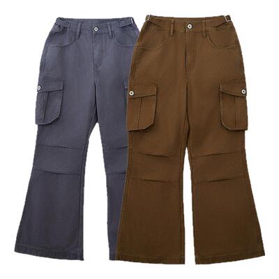 GOODLIVEABLE水洗微喇叭工装裤