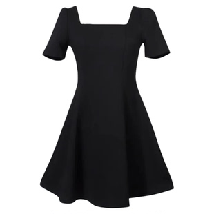 红色连衣裙女赫本风高级感绝美特别漂亮掐腰小裙子订婚礼服法式