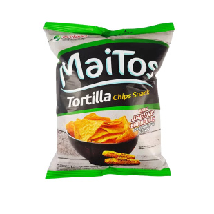 印尼进口maitos玉米片烧烤香辣味墨西哥办公室薯片膨化小零食140g