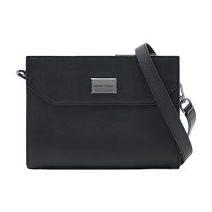 EMPORIO ARMANI/阿玛尼秋冬新款男士牛皮革荔枝纹方正单肩斜挎包