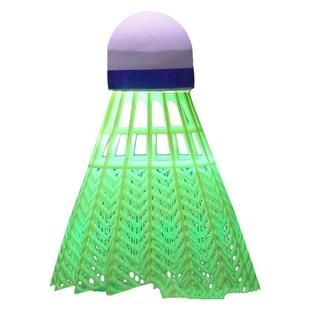 发光羽毛球尼龙户外防风耐打高弹力塑料训练球打不烂夜光抗风带灯