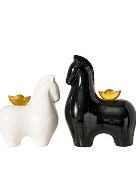 【马上有钱】2026生肖马摆件招财