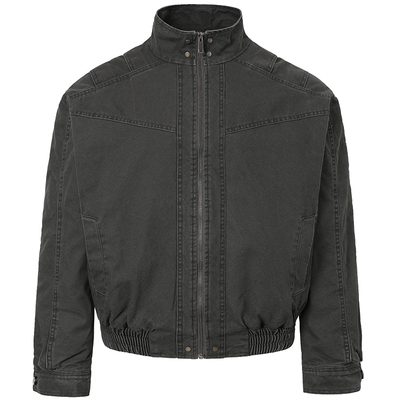 原创美式鲨鱼鳍解构拼接水洗棉服