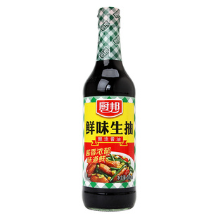 厨邦鲜味生抽酱油500ml瓶酿造老抽厨房炒菜腌制凉拌调味品料 家用