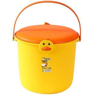 儿童卡通玩具收纳桶手提水桶积木颗粒盒整理箱可爱零食杂物收纳箱