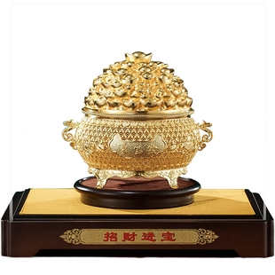 招财进宝铜聚宝盆招财聚财摆件新办公室工厂公司乔迁开业礼物贺礼