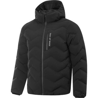 李宁防泼水连帽男短羽绒服运动服