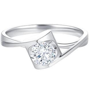 DRBELIEVE经典求婚钻戒结婚钻石戒指婚戒女戒PT950铂金J10204