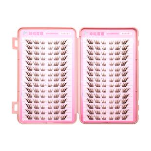 哆啦魔瞳黑茶棕色苏妲己狐系显白假睫毛免胶水大容量睫毛书焦糖色