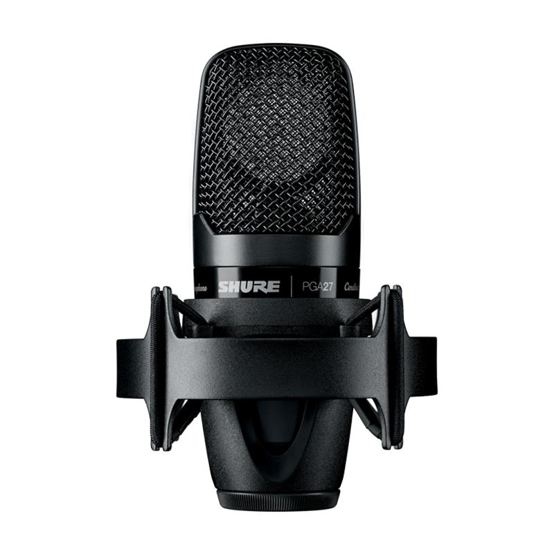 Shure/舒尔 PGA27电容麦克风大合唱歌主直播K歌录音话筒声卡套装