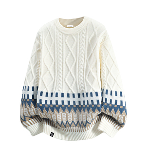 HiPanda你好熊猫秋冬季宽松毛衣男士马年新款长袖上衣打底衫男GH