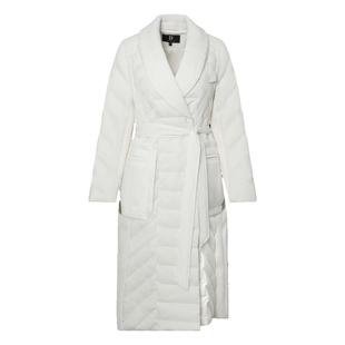 IDPAN女装白色简洁针织领设计保暖冬季新款长款羽绒服女