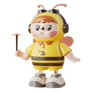 婴儿玩具usb充电跳舞小蜜蜂宝宝练习抬头训练电动唱歌机器人