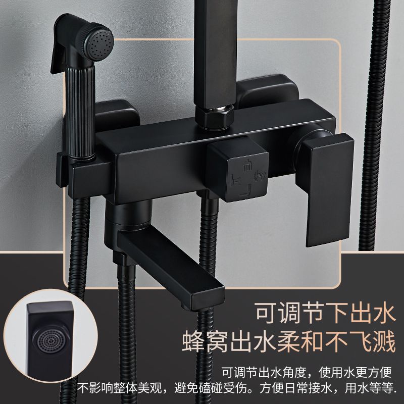 全铜恒温数显智能钢琴洒增压淋白色键花简易喷头家用明暗套装套装