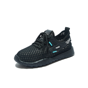 超软底黑色防滑运动鞋女款夏季透气网面网鞋镂空久站不累脚工作鞋