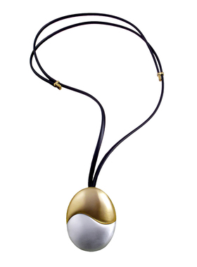 金银太极金属拉丝吊坠项链毛衣链