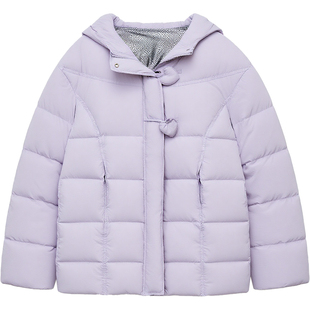 DM100大码百分百女装微胖mm冬季保暖甜美爱心短款加厚羽绒服外套