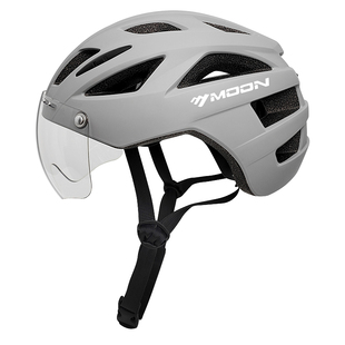 MOON夏季防臭自行车骑行头盔磁吸风镜透气半盔男女山地公路车头盔