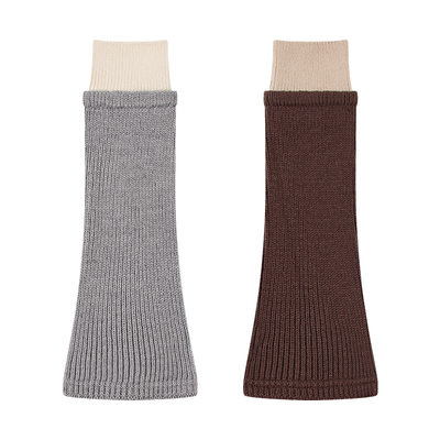 拼色羊毛袜套冬季保暖显瘦堆堆袜