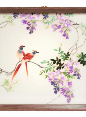 北美黑胡桃木非遗手工苏绣台灯