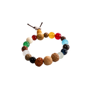 同款多宝多福十八籽手串金刚菩提黑曜石佛珠18子手链女闺蜜编织