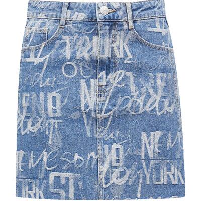 VeroModa休闲印花牛仔半身裙