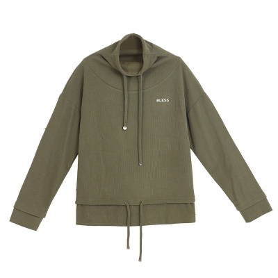 铜牛bless系列长袖衫罗纹棉领女