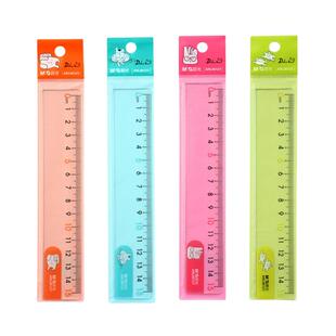 晨光直尺透明尺子高颜值耷拉兔15cm20cm学生卡通波浪学生学习文具