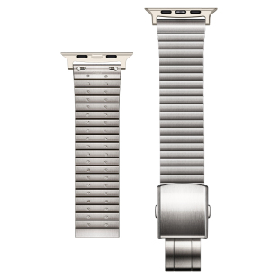 意大利Umtanned苹果表带精钢带利落条机械美感适用Apple Watch Ultra3 49mm新款Series11/10全系不锈钢手表带