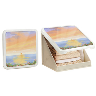 浴室放衣神器壁画折叠收纳箱挂画防水置物架卫生间衣服衣物壁挂式