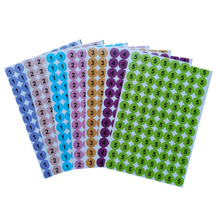 1-30CM防水圆形不干胶数字号码贴尺码编号序号贴PVC标签印刷定制