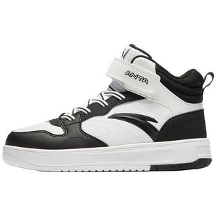 安踏儿童高帮板鞋2026马年红色运动鞋男女童休闲鞋保暖防风童鞋