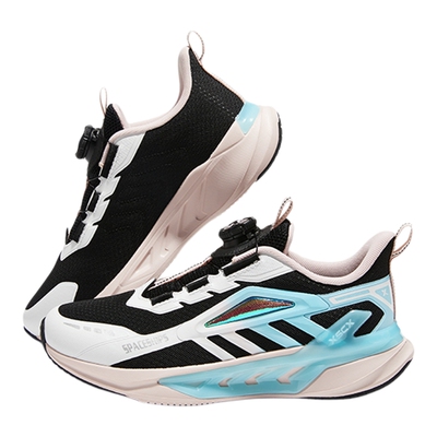 星舰|特步童鞋秋季新款大童旋转扣密网鞋子儿童运动鞋软底跑鞋