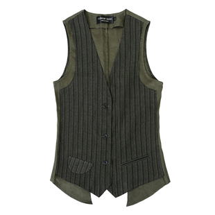 FASHION BASIC新款亚麻马甲外搭休闲宽松文艺棉麻马夹女外套夏秋