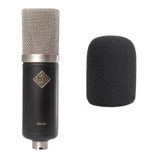 海绵套EXD话筒EM900网红主播直播防风防噪麦克风减震架防喷毛咪罩