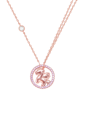 圆环独角兽情侣时尚风礼物项链