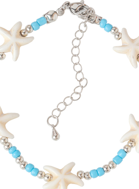 海边度假风蓝色贝壳海星手链