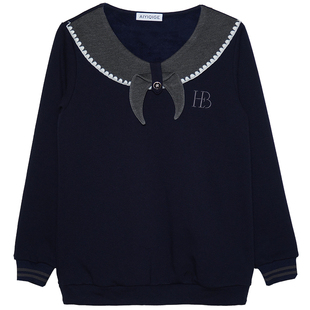 艾依琪格加绒卫衣女2025新款大码女装减龄翻领空气层上衣胖mm冬装