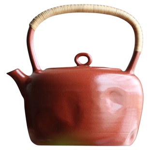 霖松堂纳荣原矿紫砂苏打釉陶瓷煮茶壶家用复古提梁烧水壶养生把玩