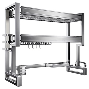 不锈钢厨房水槽置物架多功能洗碗水池沥水架家用放盘子碗碟收纳架