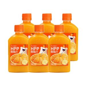 北冰洋HPP柑桔汁非浓缩还原果汁鲜榨果汁饮料300ml*6瓶