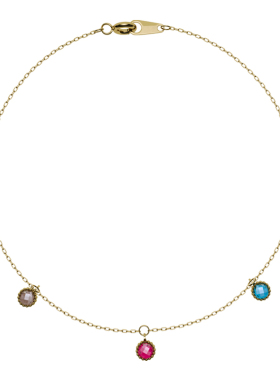 五彩职场14k金微奢一撇一捺饰品