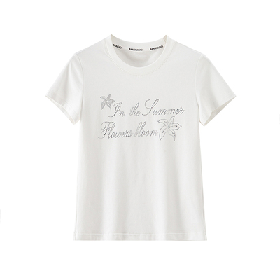 BANANACICI字母印花短袖T恤