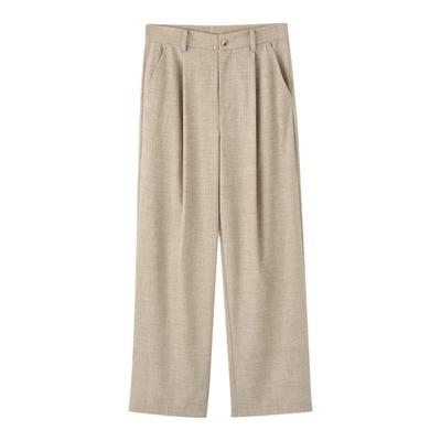 COMMONVALUE燕麦色亚麻西裤