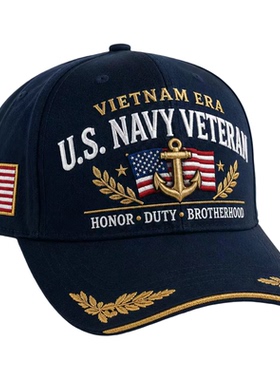 U.S.NAVY海军老兵刺绣遮阳棒球帽